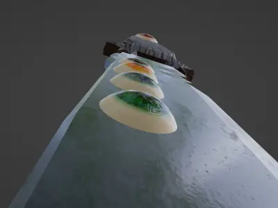 KNIFE WITH EYES Low-poly 3D model