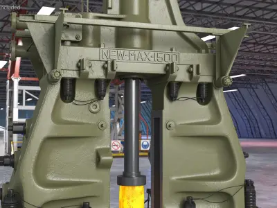 New Pneumatic Forging Hammer Machine 3D model