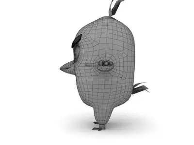 Angry Bird Red Bird Mood breaker Low-poly 3D model