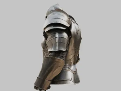 Medieval Armor Male Anatomy 3D Model Low-poly 3D model