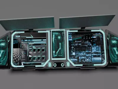 Sci fi Display Console 3D model