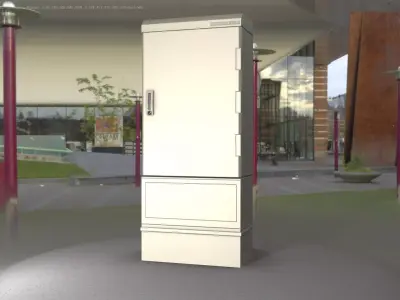 Electrical Distribution Cabinet 56 Low-poly 3D model