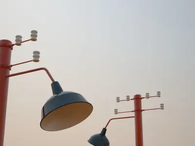 Industrial Era - Street Lights 3D model