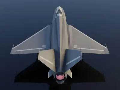 Mikoyan-Gurevich MIG-X21 Fishbone Low-poly 3D model