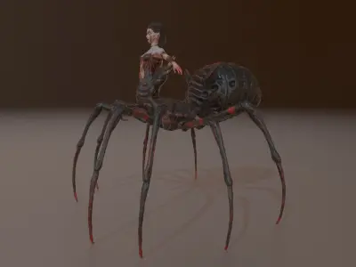 Spider Queen Low-poly 3D model