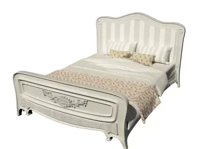 Baroque Historical Bed 3D model