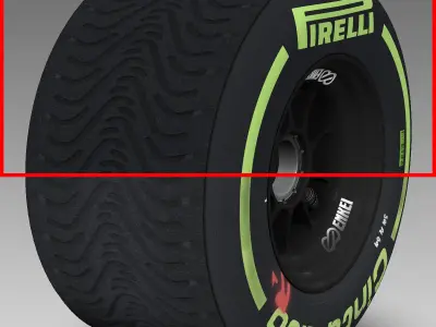 enkei intermediate rear tyre Low-poly 3D model