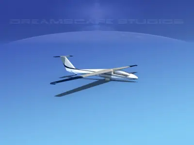 SZD-36 Cobra Glider V08 Low-poly 3D model