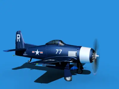 Grumman F8F-2 Bearcat V11 3D model
