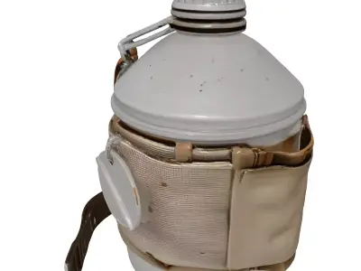 Vintage Military Canteen Bottle 3D model