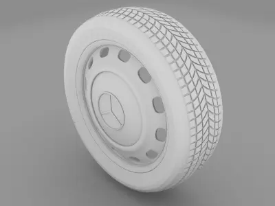 Mercedes W 123 Wheel 3D model
