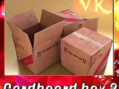 Photoreal Cardboard Box 2 3D model