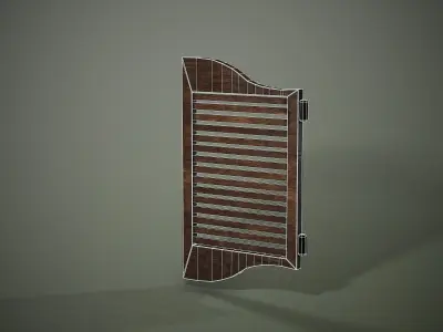 Western Saloon Door - PBR Game Ready Low-poly 3D model Low-poly 3D model
