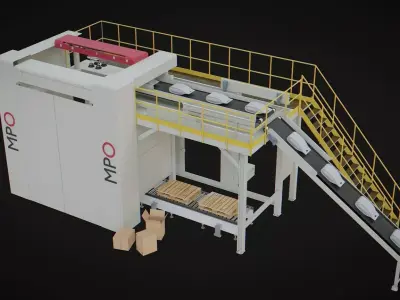 Palettizer Industrial Machine Low-poly 3D model