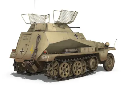 SD KFZ 250 9 - Reconnaissance Halftruck - 23 PzDiv 3D model