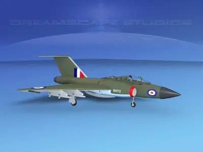 Gloster F-9 Javelin V05 3D model