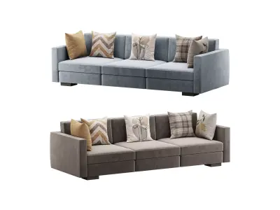 Dove Grey Single Sofa 3D model