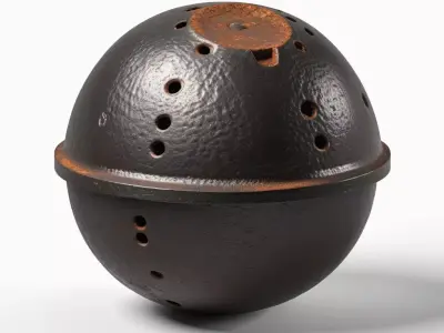 Realistic Vintage Naval Mine 3D model