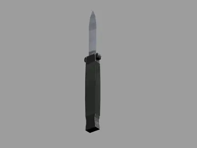 Cheap Spring Knife - Game Ready Free low-poly 3D model