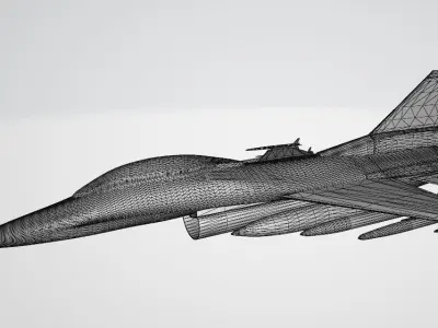 Fighter Jet Plane Low-poly 3D model