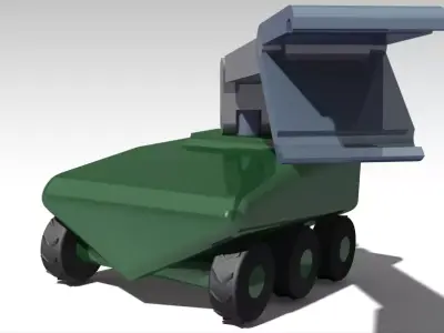 Unmanned Ground Vehicle  Low-poly 3D model