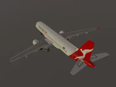 Qantaslink Airbus a320-232 low poly 3d model Low-poly 3D model