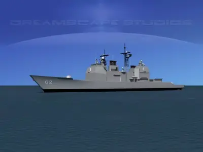 Ticonderoga Cruiser CG62 USS Chancellorsville 3D model