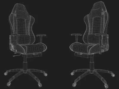 Gaming chair Blue Free 3D model