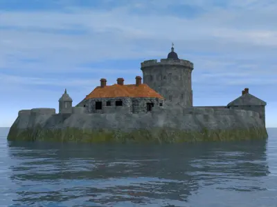 XVIIIth Century coastal fortress 3D model