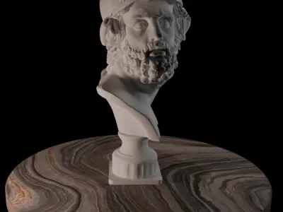 Bust of Menelaus Greek Statue 3D print model