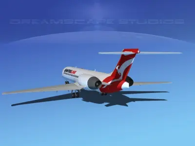 Boeing 717-200 Qantas Link 3D model