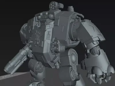 Templar Siege Walker STL Sci Fi Mech Miniature Model 3D print model