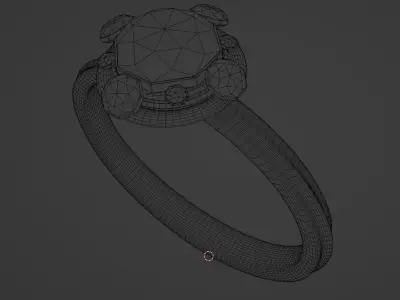 Princess Elena Gold Ring 3D model