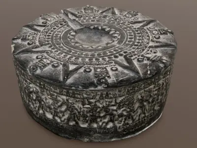 Stone Carving 3D Model Low-poly 3D model