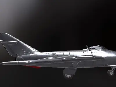 MiG 17 Low-poly 3D model