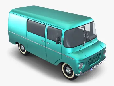 Generic Retro Cargo Van v 1 3D model
