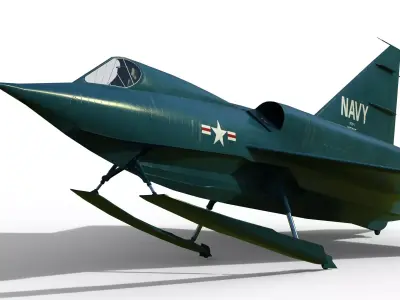 Convair YF2Y Sea Dart 3D model