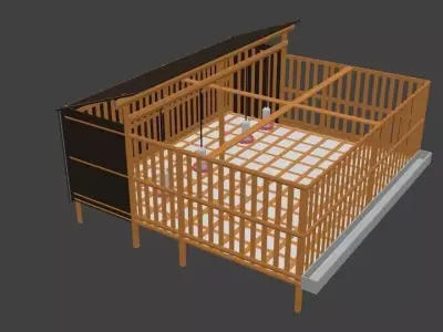 Duck Cage Free low-poly 3D model
