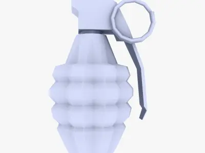 Hand Grenade low poly Low-poly 3D model