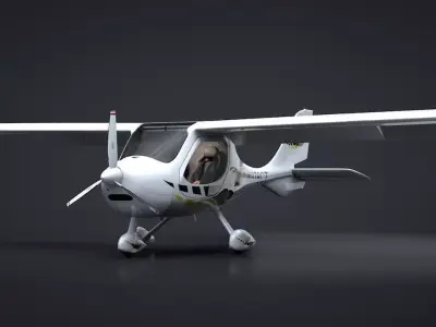 Flight Design CTSW Rigged C4D 3D model