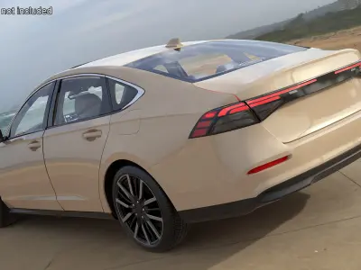 Contemporary Premium Sedan Beige 3D model