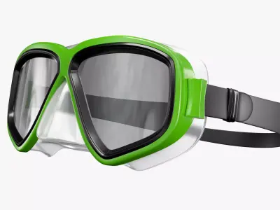 Scuba Mask PBR Low-poly 3D model