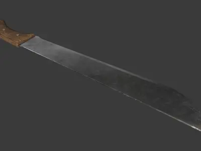 Machete Low Poly Low-poly 3D model