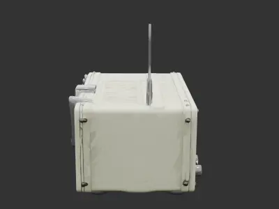 Portable Military Radio Unit Low-poly 3D model