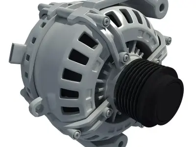 Detailed Alternator 2 3D model