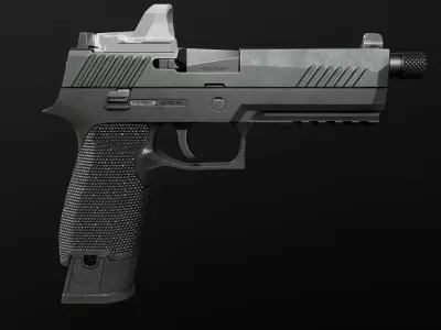Sig Sauer P320 Full Size Modular 9MM Handgun Low-poly 3D model