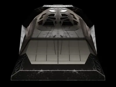 Interstellar Ranger spaceship Low-poly 3D model