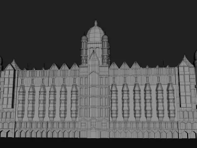 Taj Hotel Mumbai Low-poly 3D model