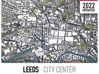 Leeds Low-poly 3D model