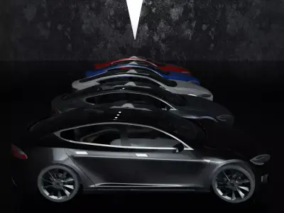 Tesla Model S All Colors High Quality Free 3D model